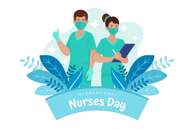 Free vector flat international nurses day background