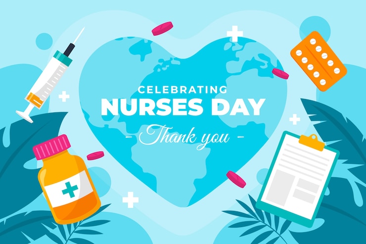 Free Vector flat international nurses day background