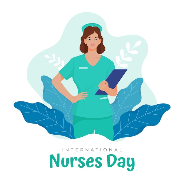 Free vector flat international nurses day illustration