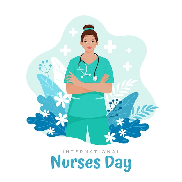 Free vector flat international nurses day illustration