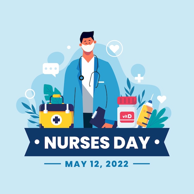 Free vector flat international nurses day illustration