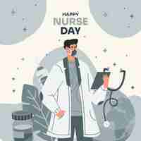 Free vector flat international nurses day illustration