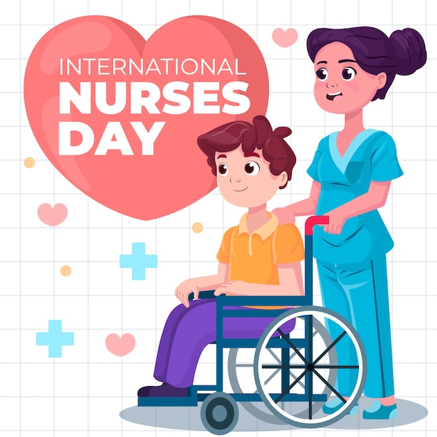 Free vector flat international nurses day illustration