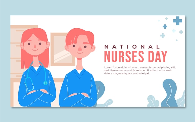 Free Vector flat international nurses day social media post template