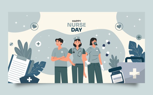 Free Vector flat international nurses day social media post template