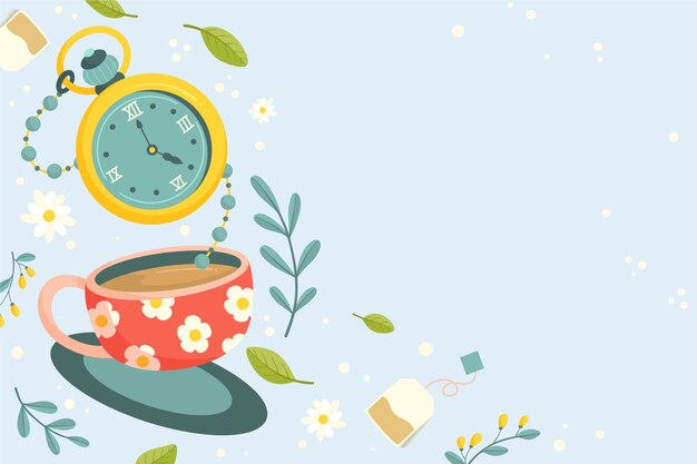 Free Vector flat international tea day background