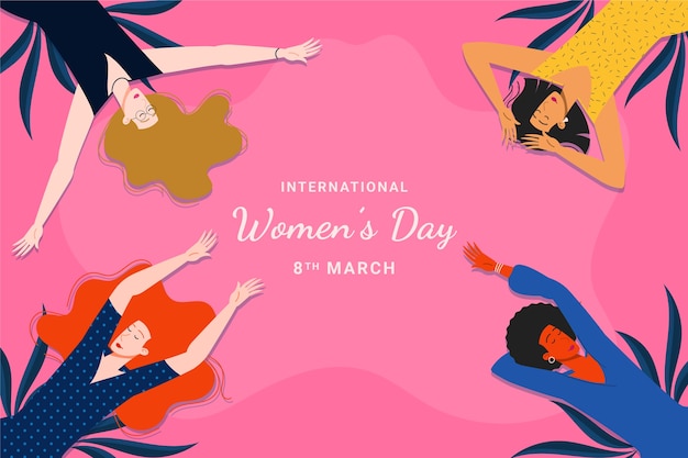 Free vector flat international women's day background