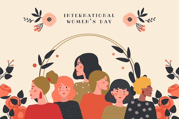 Free vector flat international women's day background