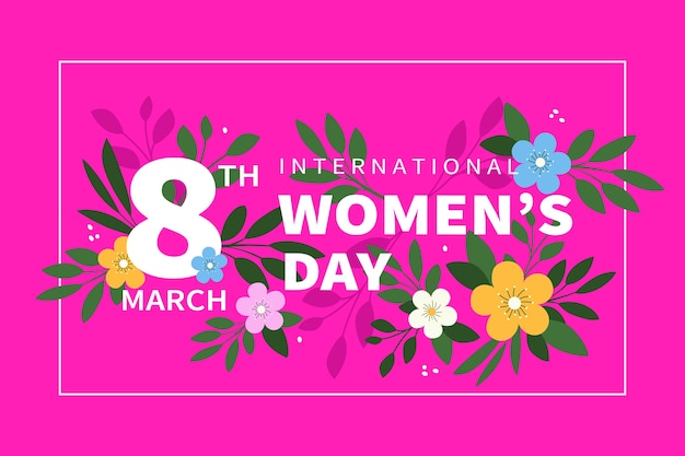 Flat international women's day background