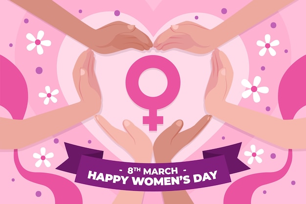 Free Vector | Flat international women's day background