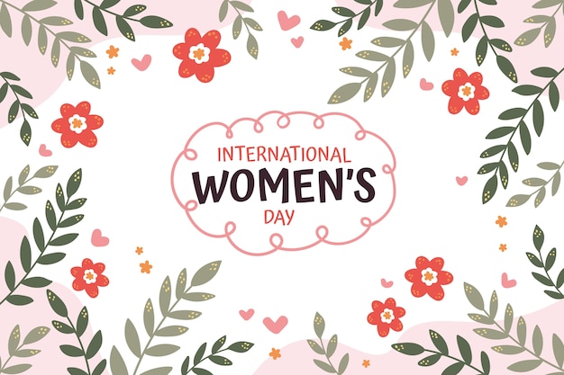 Flat international women's day background