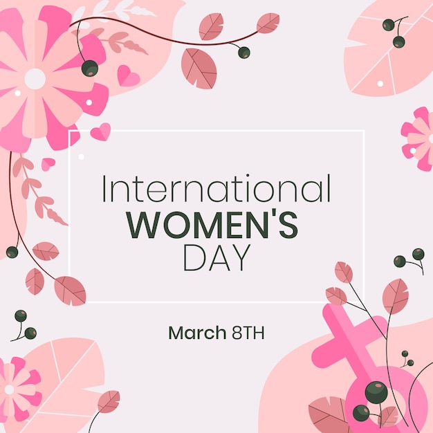 Flat international women's day background