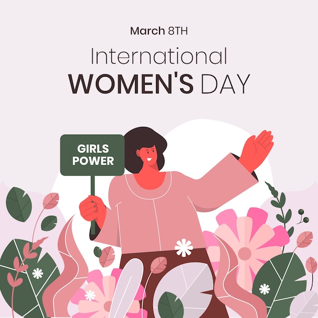 Free vector flat international women's day background
