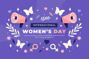 Free vector flat international women's day background