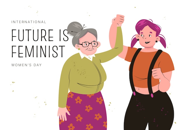 Free vector flat international women's day background