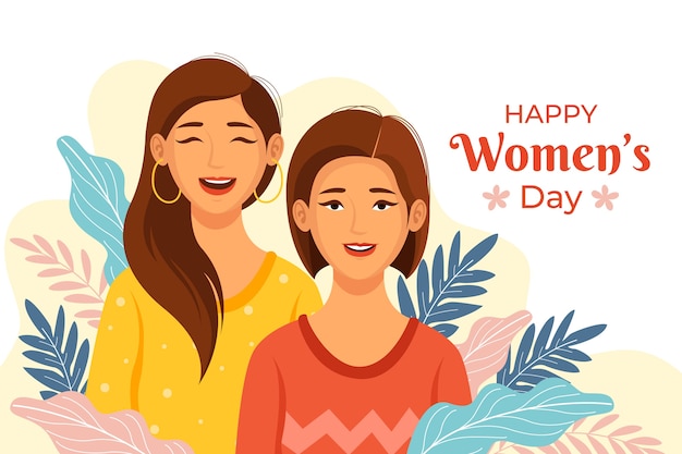 Free vector flat international women's day background