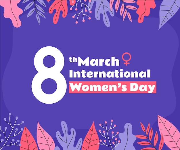 Flat international women's day background