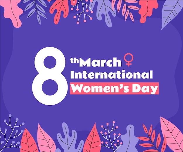 flat international women's day background