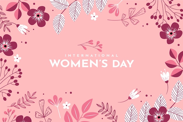 Flat international women's day background