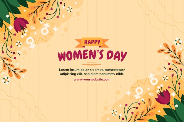 Free vector flat international women's day background