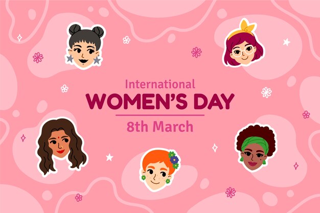 Free vector flat international women's day background