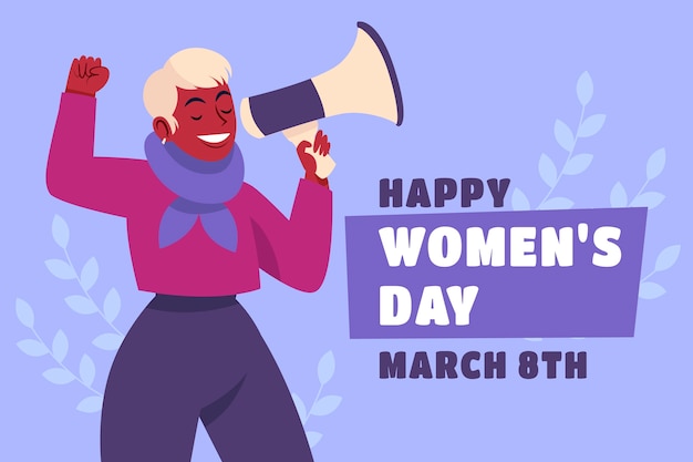 Free vector flat international women's day illustration