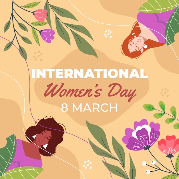 Flat international women's day illustration