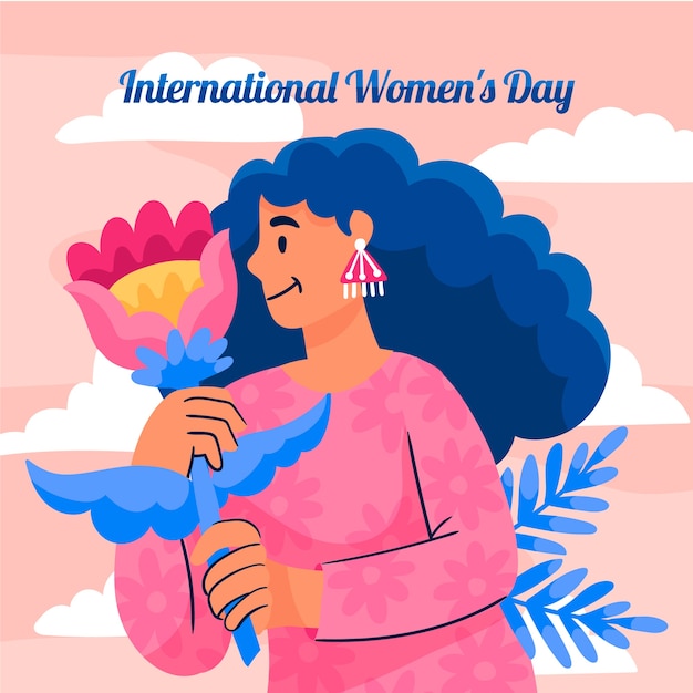 Flat international women's day illustration