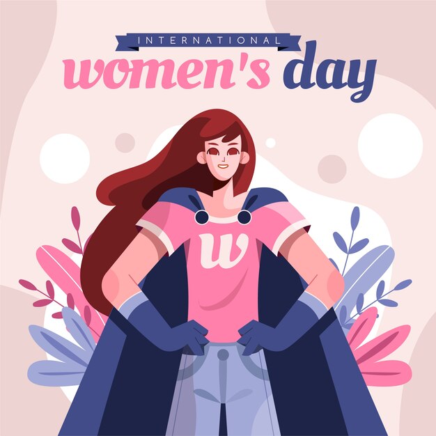 flat international women's day illustration