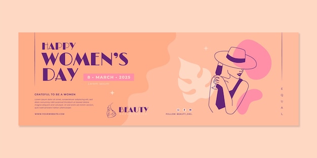 Flat international women's day twitter header