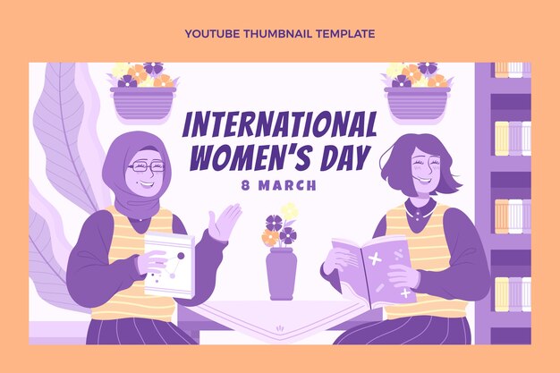 Плоский международный женский день миниатюра youtube