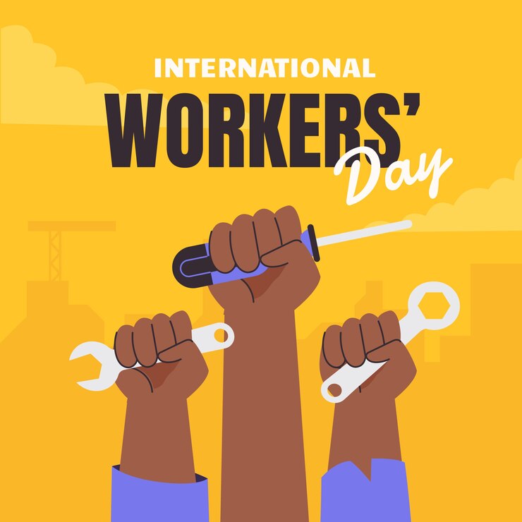 Free Vector flat international workers day illustration
