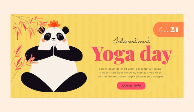 Flat international yoga day background