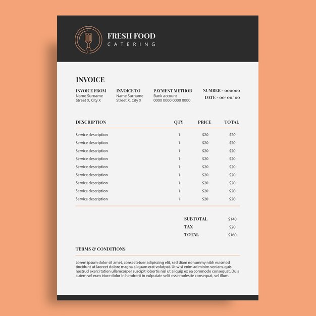 Flat invoice template