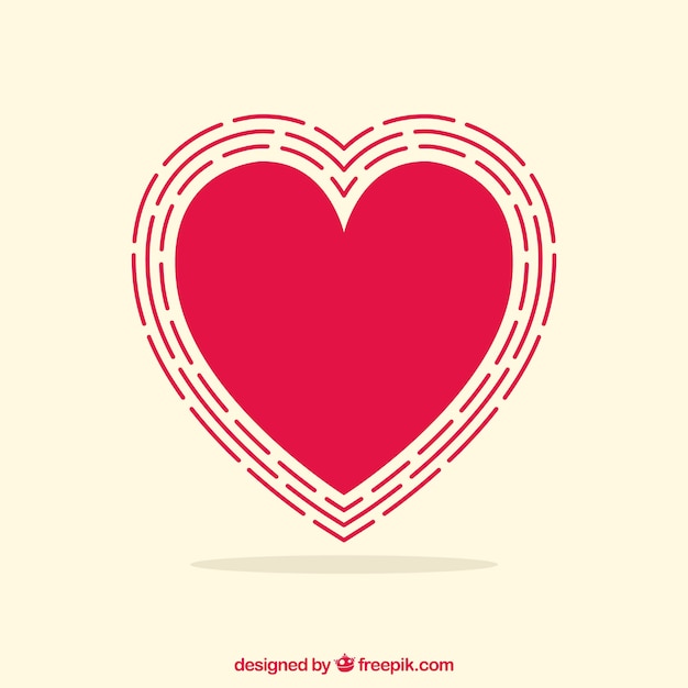 Free vector flat isolated heart background