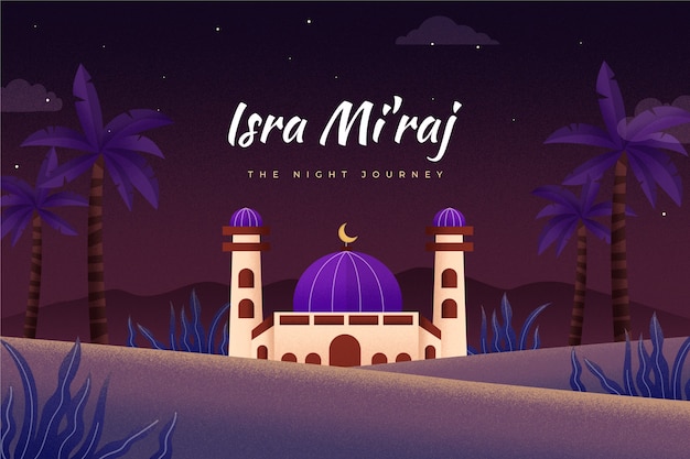 Flat isra miraj background