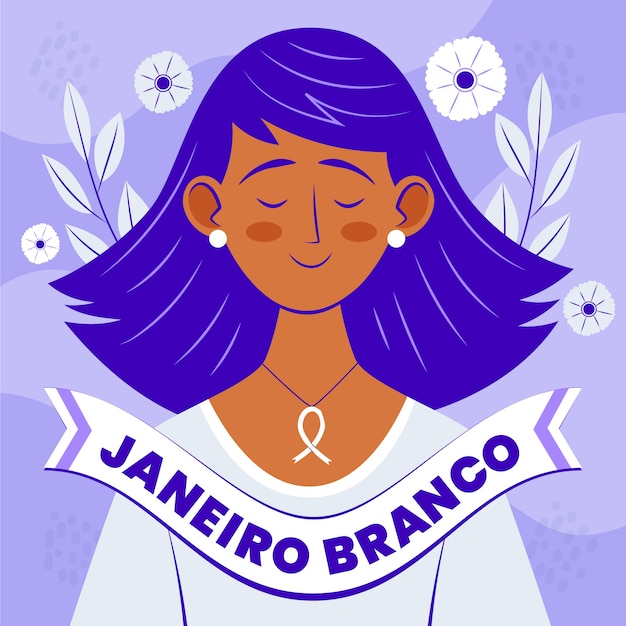 flat janeiro branco illustration