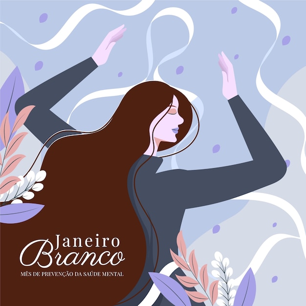 Flat janeiro branco illustration