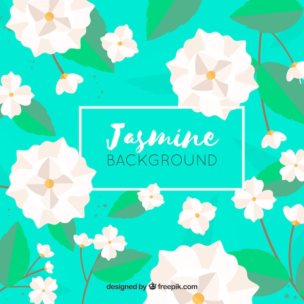 Free vector flat jasmine background with artistic style