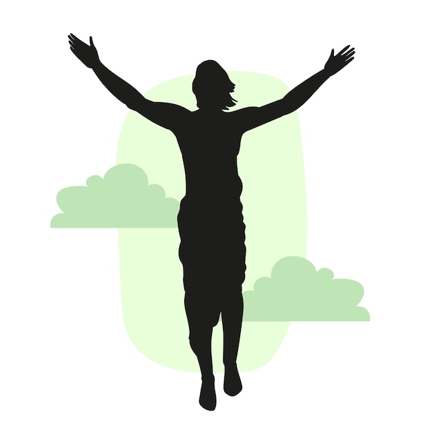 Flat jesus silhouette