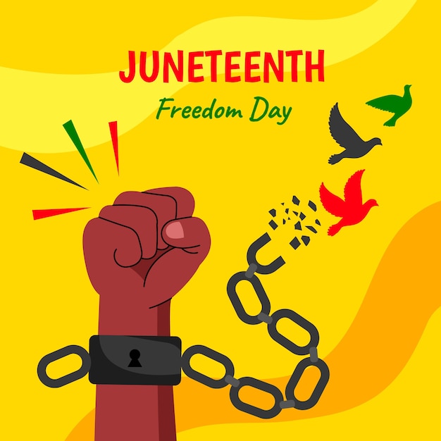 Flat juneteenth illustration