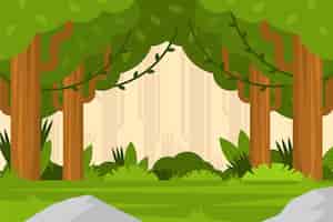 Free vector flat jungle background