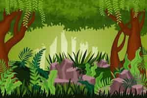 Free vector flat jungle background