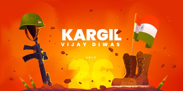 Flat kargil vijay diwas background