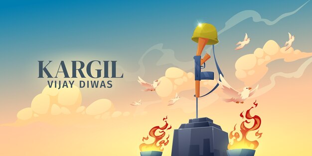 Flat kargil vijay diwas background