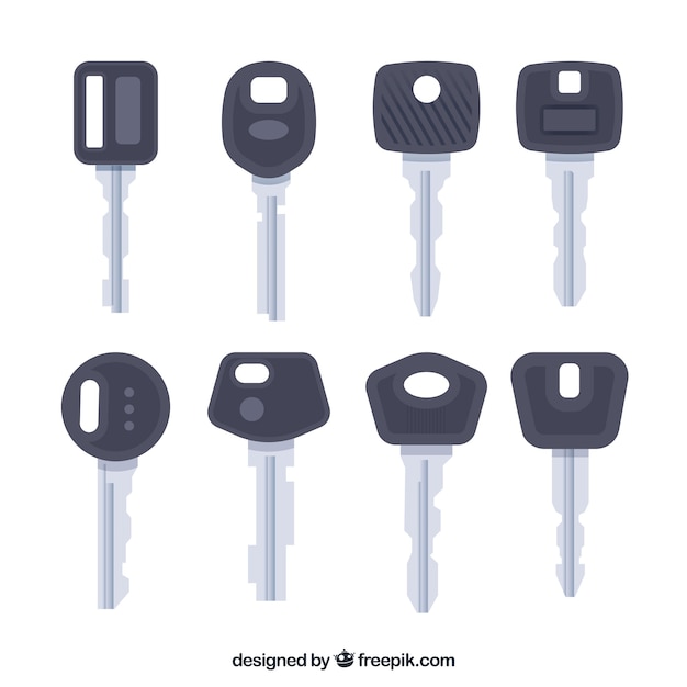 Free vector flat keys collection