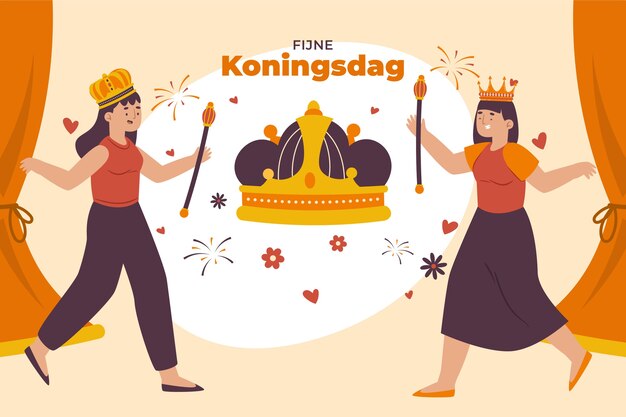 Flat koningsdag background