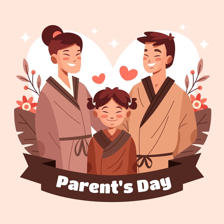 無料Vector 平らな韓国の父母の日のイラスト