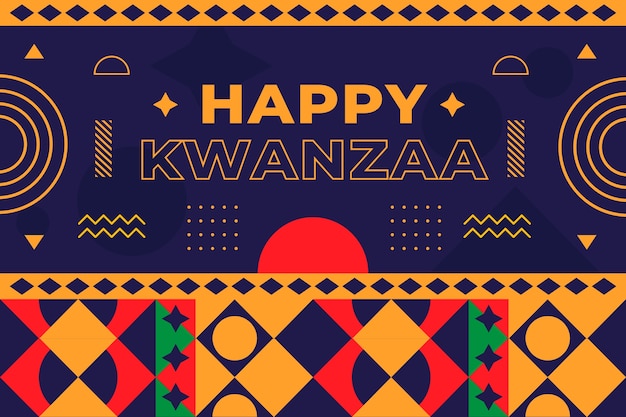 Sfondo piatto kwanzaa