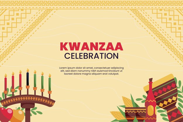 Sfondo piatto kwanzaa